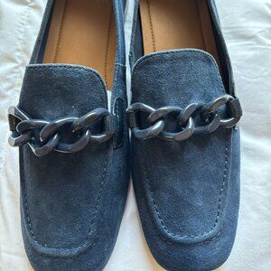 Donald Pliner suede shoes blue
